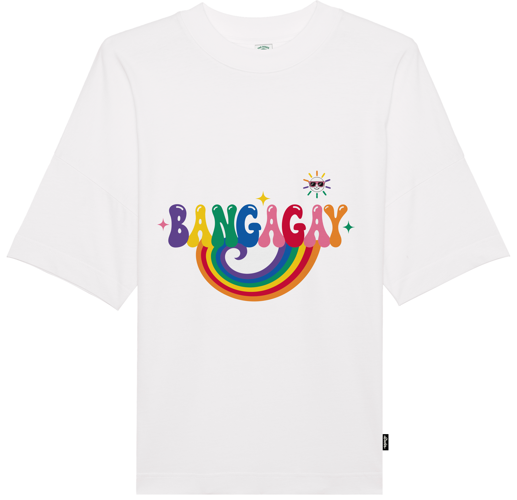 เสื้อยืดสายรุ้งขึ้นก้น